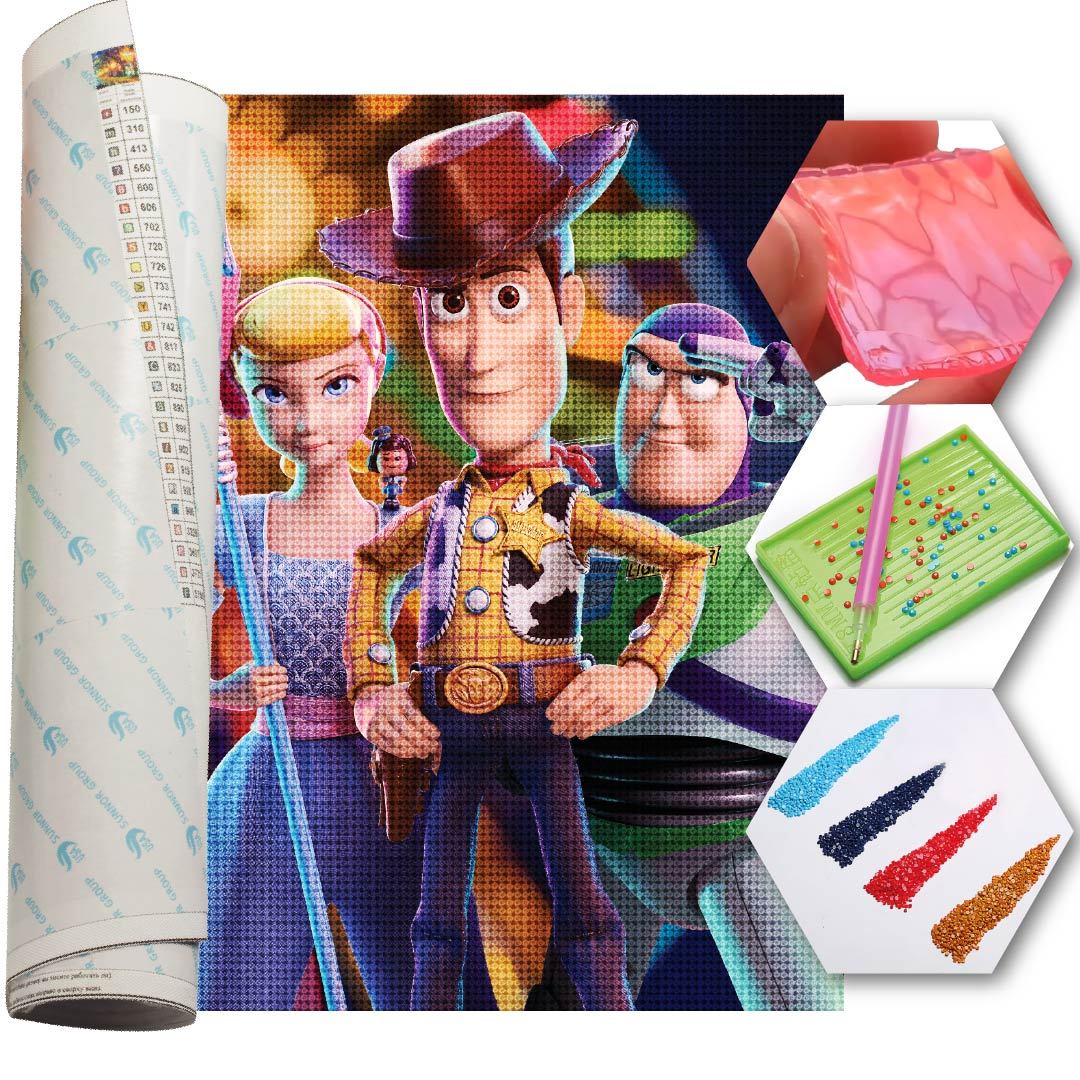 Kit Arte com Diamante - Toy Story Squad