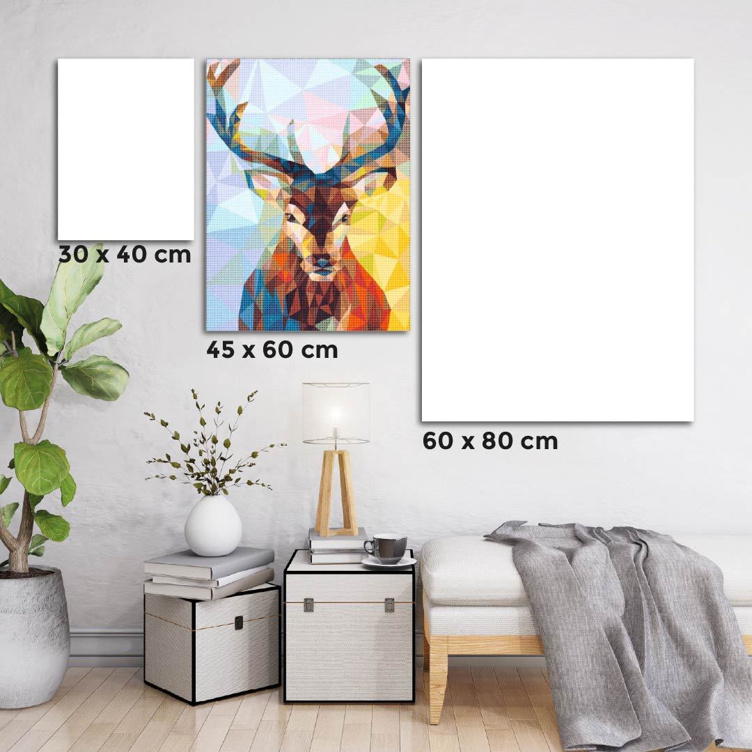Kit Arte com Diamante - Veado Mosaico