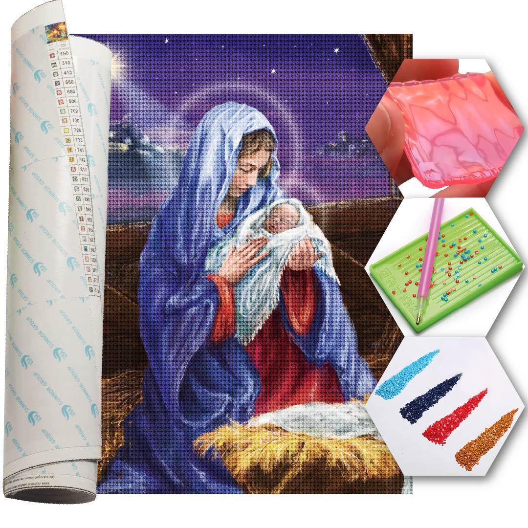 Kit Arte com Diamante - Virgem Maria