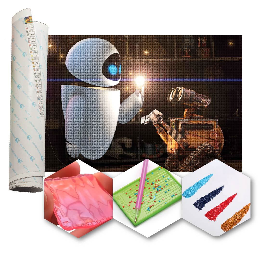 Kit Arte com Diamante - Wall-e Light