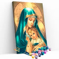 Kit pintura numerada  - Santa Maria e Jesus