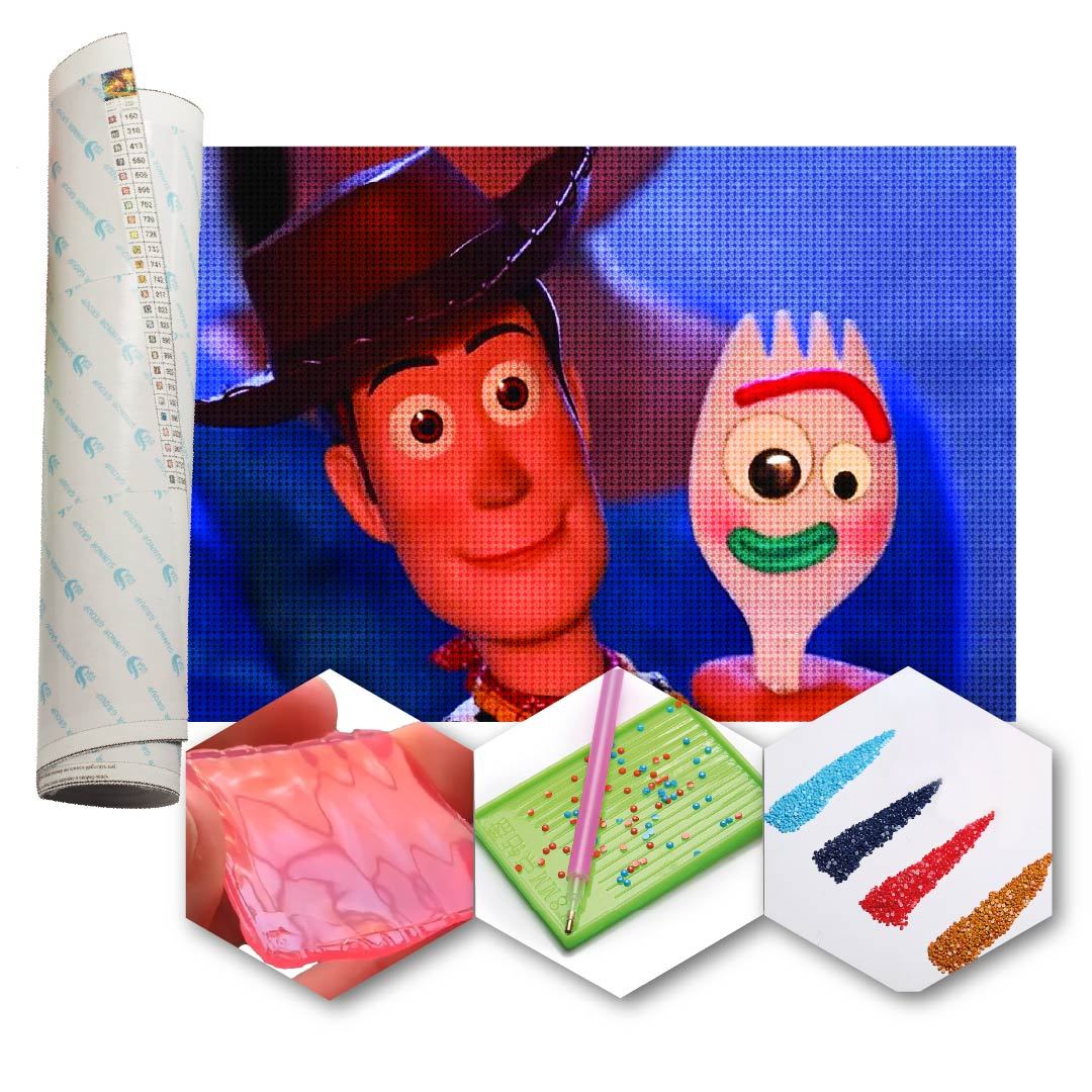 Kit Arte com Diamante - Woody e Spoon