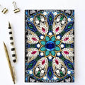 Caderno de pintura de diamante floreio azul