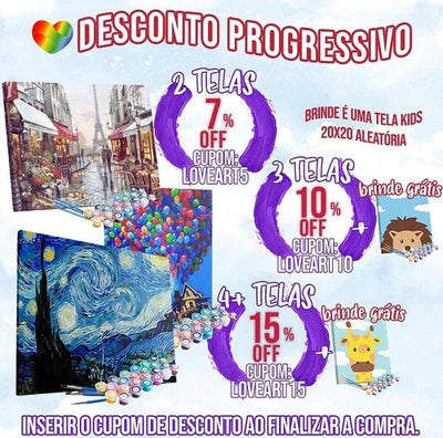 Kit pintura terapêutica numerada - galaxia