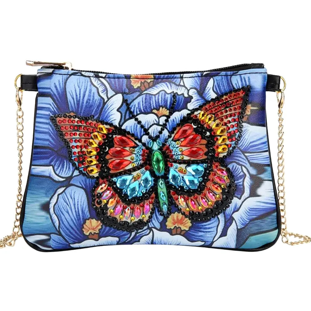 Bolsa de pintura de diamante faça você mesmo borboleta magnífica