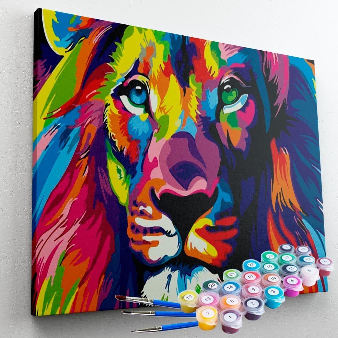 Kit Pintura - Leão Psicodélico