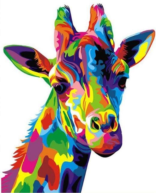 Kit pintura numerada - Girafa colorida