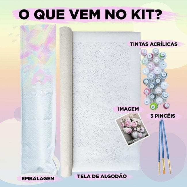 Pintura Numerada Terapêutica - Kit PERSONALIZADA