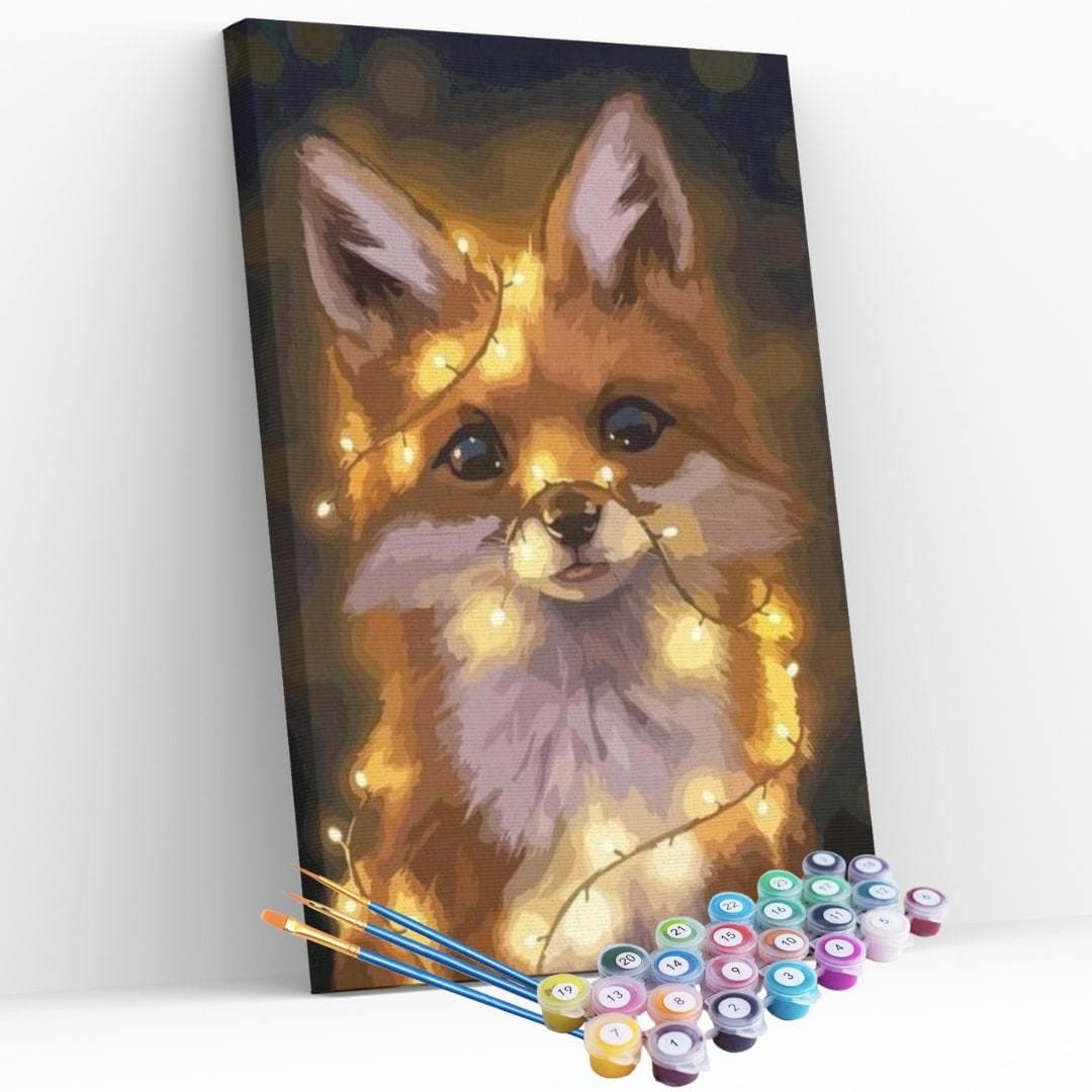 Kit pintura numerada - Raposa luzes