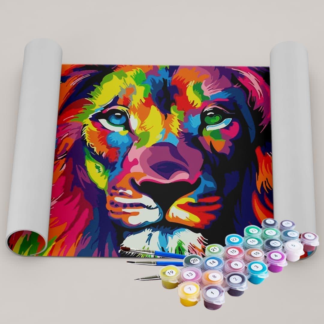 Kit Pintura - Leão Psicodélico