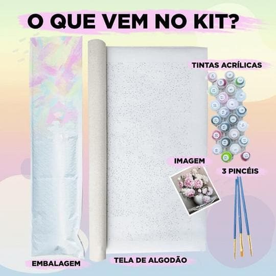 Kit pintura numerada terapêutica - Gato coração