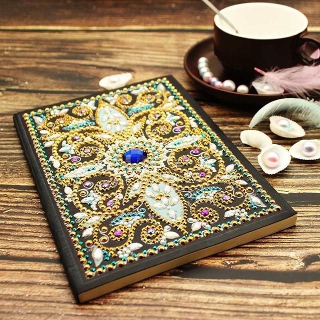 Caderno de pintura de diamante de peça central Azure